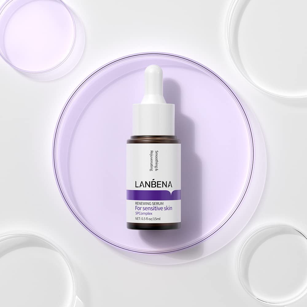 LANBENA Retinol-Serum für das Gesicht, Retinol-Serum mit Hyaluronsäure gegen Fältchen und feine Linien, Erneuerndes und Aufpolsterndes Nachtgesichtsserum für strahlende Haut, Serum für empfindliche Haut, 30 ml