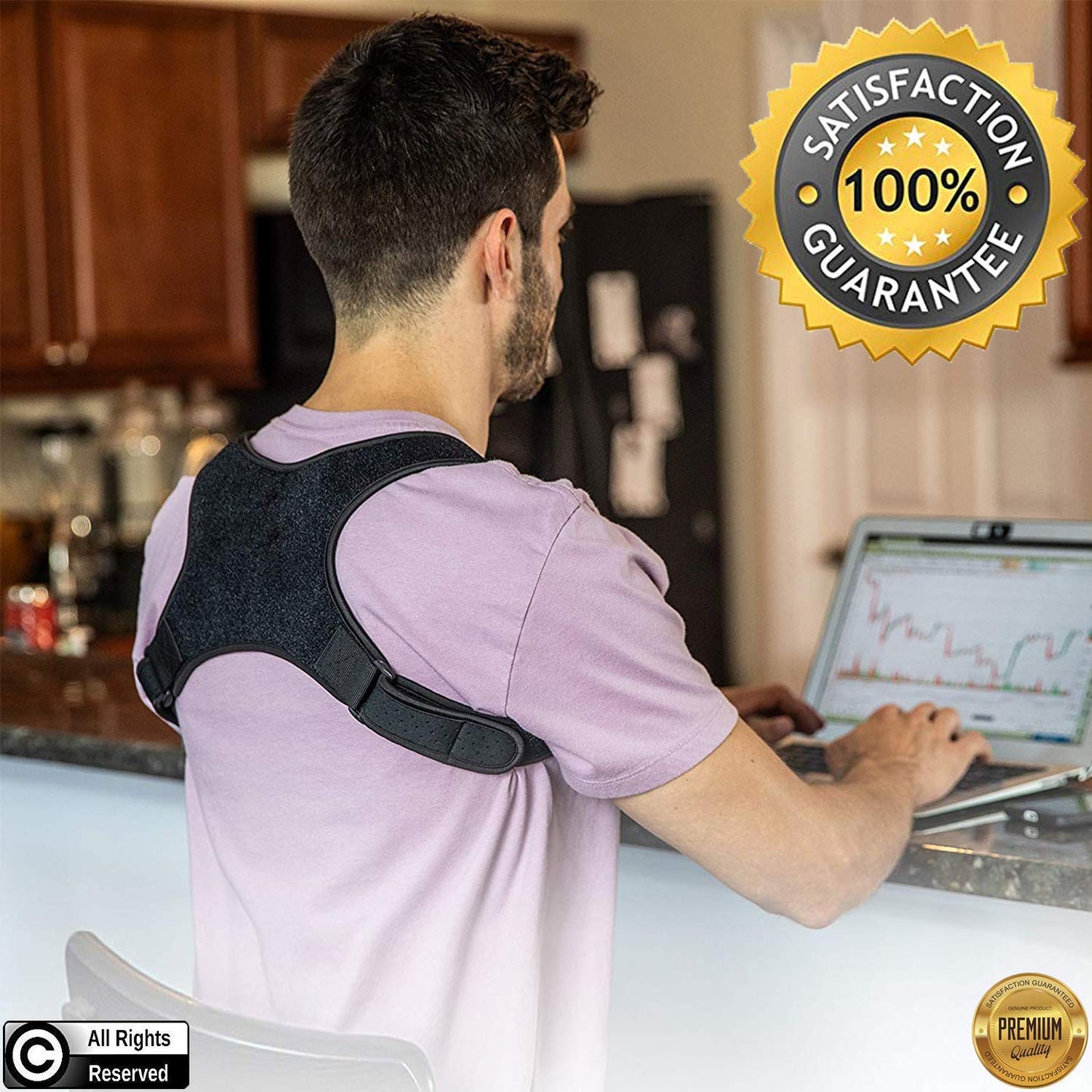 Posture Corrector & Spine Support | Universal Fit Adjustable Upper Back Brace For Clavicle To Support Neck, Back and Shoulder Pain Relief Kyphosis Straightener
