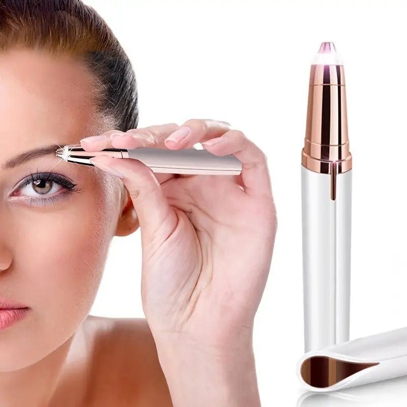 Portable Eyebrow Electric Hair Remover for Women with Led Light, Painless & Safe Eyebrow Epilator