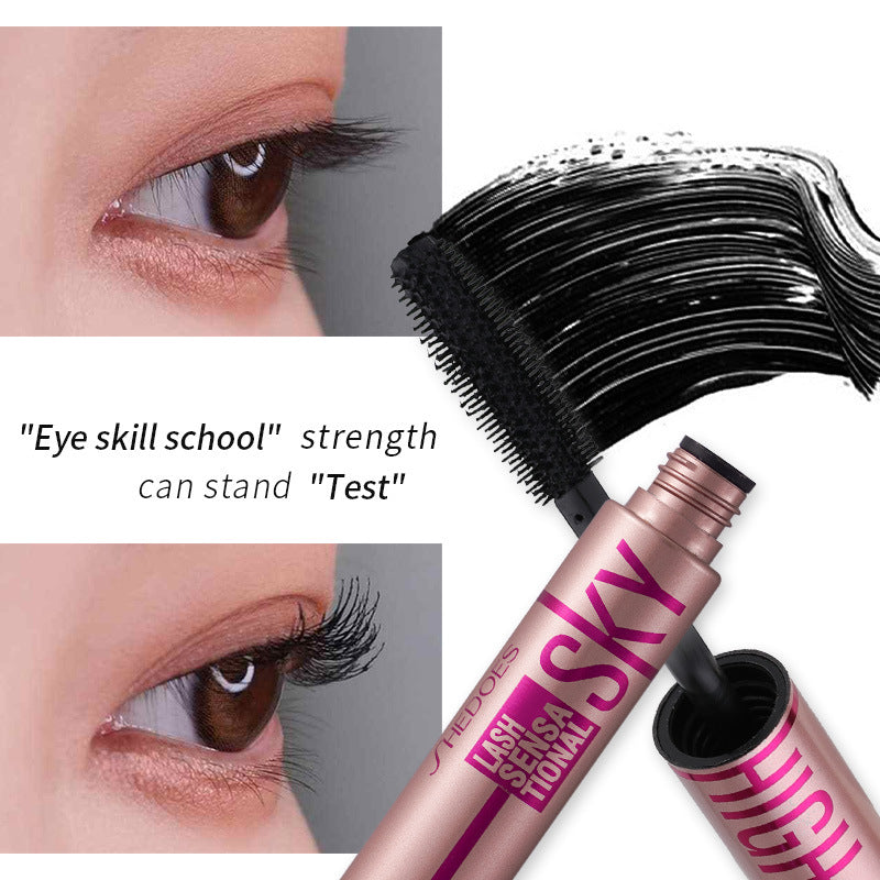 4D Long Lasting Mascara - Washable Volumizing Waterproof Black Sweatproof Curling Mascara