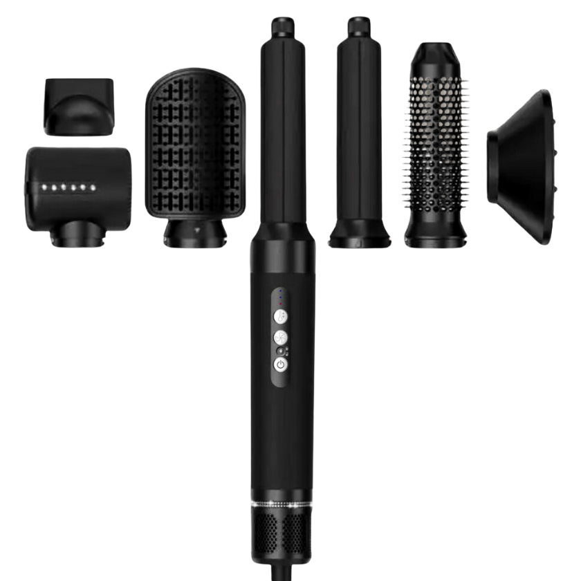 7 in 1 Hair Blow Dryer Brush Auto Curler Hot Air Brush Comb High Speed Hair Dryer Set Multi Styler