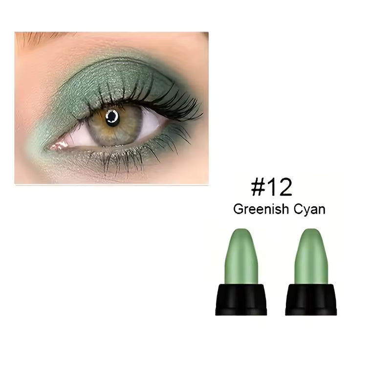 16 Colors Pearlescent Eye Shadow, Color Glitter Waterproof Long-Lasting Eye Makeup Non-smudge Eyeshadow