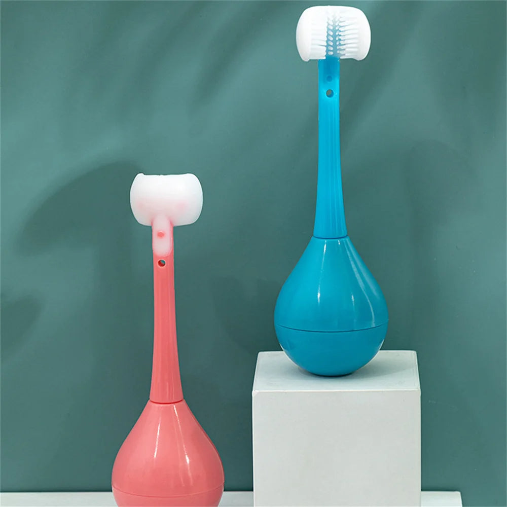 Escova de dentes infantil de três lados