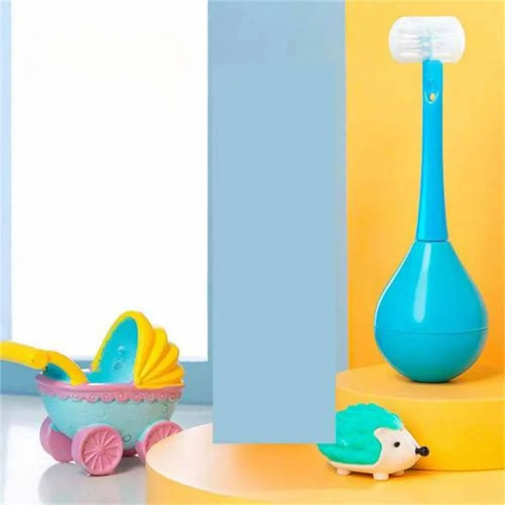 Escova de dentes infantil de três lados
