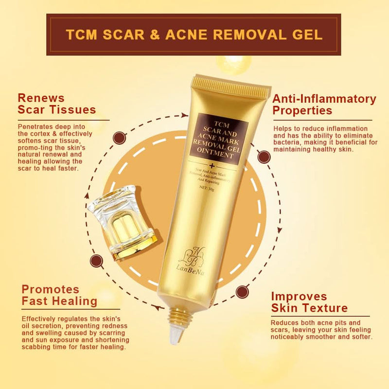 Scar Removal Cream - TCM Scar Cream for Surgical Scars, Acne Skin Care Cream, Acne Treatment Cream for Scars, Burns, Stretch Marks, Acne Spots - Sccoti