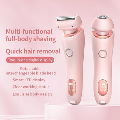 2 in 1 Livora Electric Shaver, Silkglide Pro, Bikini Trimmer for 𝐏𝐮𝐛𝐢𝐜 𝐇𝐚𝐢𝐫, Wet & Dry, Ipx7 Waterproof, Blade Replaceable, Epilator 𝐏𝐚𝐢𝐧𝐥𝐞𝐬𝐬