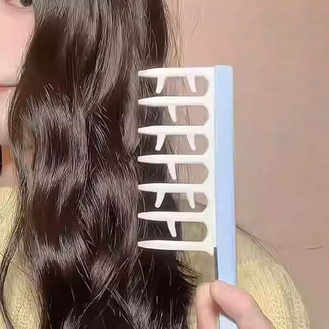 Volumizing Wide Toothed Fluffy Curly Hair Comb for All Hair Types - Deer Antlers Design - Sccoti