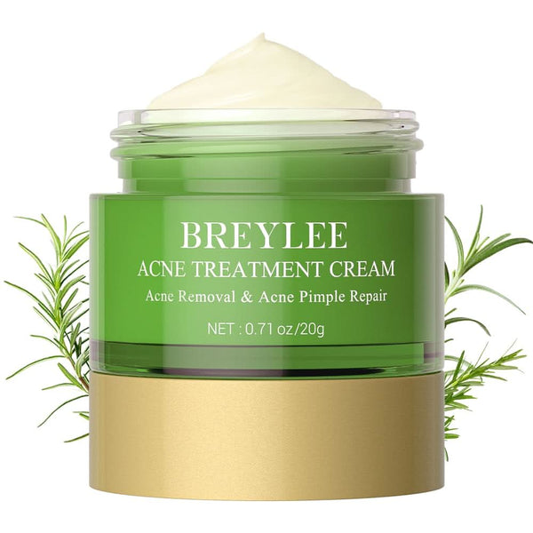 BREYLEE Acne Treatment Cream, Tea Tree Oil Acne Cream for Clearing Severe Acne, Breakout, Remove Pimple and Repair Skin (20ml,0.7oz) - Sccoti