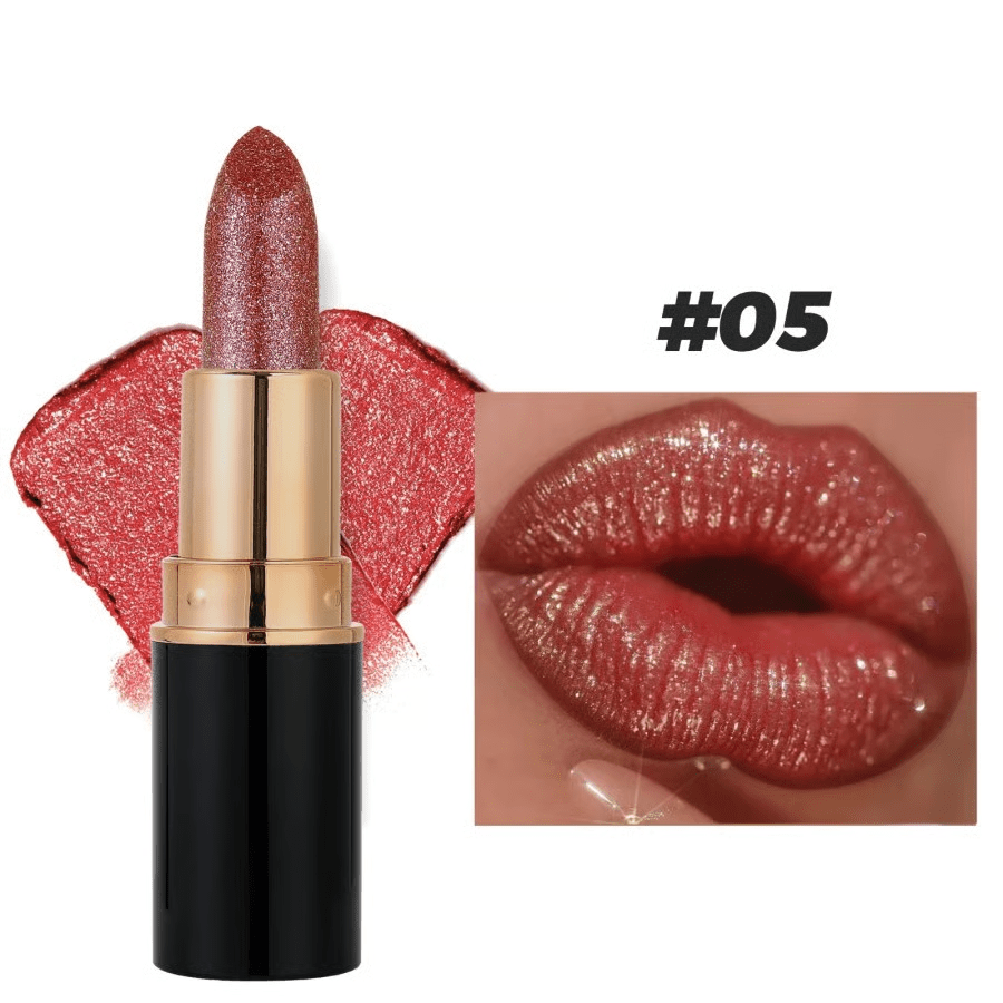 Diamond Lip Gloss Glitter Waterproof Lipstick - Sccoti