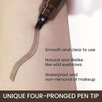 Magic Eyebrow Microblading Pencil Long-Lasting 4-Tip Magic Eyebrow Pencil | Precise Fine Stroke Brow Pen for Natural-Looking Brows