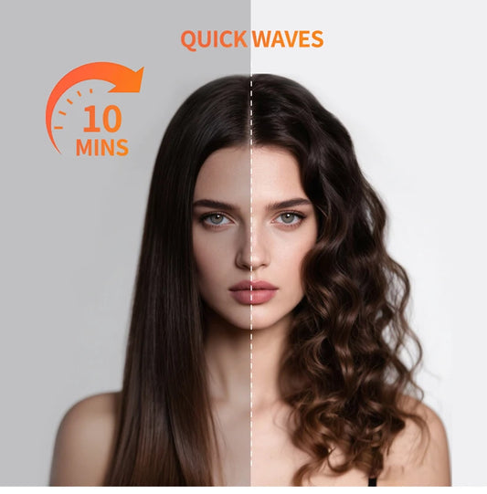 Professional Automatic Portable 360° Ceramic Hair Curler LED Temperature Display PTC Heater Negative Ion Technology Spiral Wand