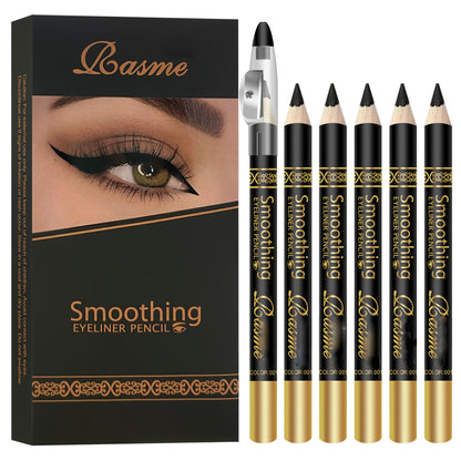 Longwear Kohl Eyeliner Pencil Waterproof Smudge Proof Matte Black Eye