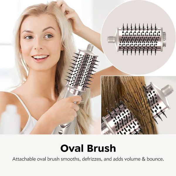 8 in 1 Multi Salon Styler Hair Dryer Brush Set with Folding Handle Auto Curler High Speed Dryer Hot Air Styler - Sccoti