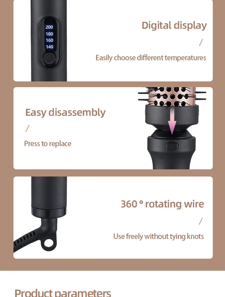 Professional 5-in-1 Curling Iron Set with Removable Barrels Create Loose Waves, Tight Curls, and Beachy Rings for Hair Types