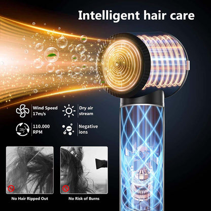 7 in 1 Hair Blow Dryer Brush Auto Curler Hot Air Brush Comb High Speed Hair Dryer Set Multi Styler