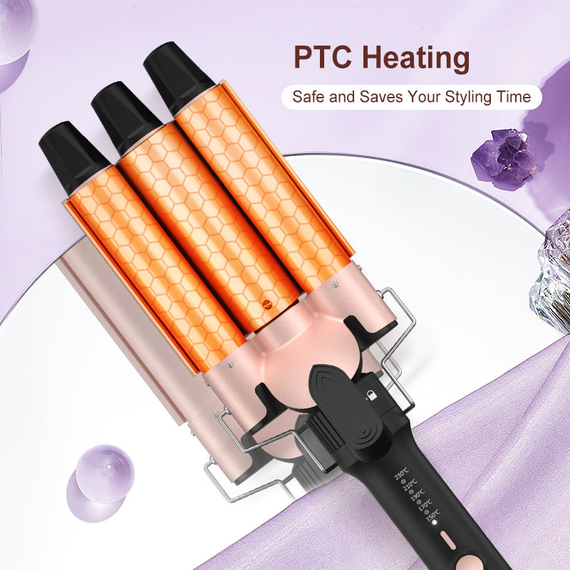 Professional 5-in-1 Curling Iron Set with Removable Barrels Create Loose Waves, Tight Curls, and Beachy Rings for Hair Types