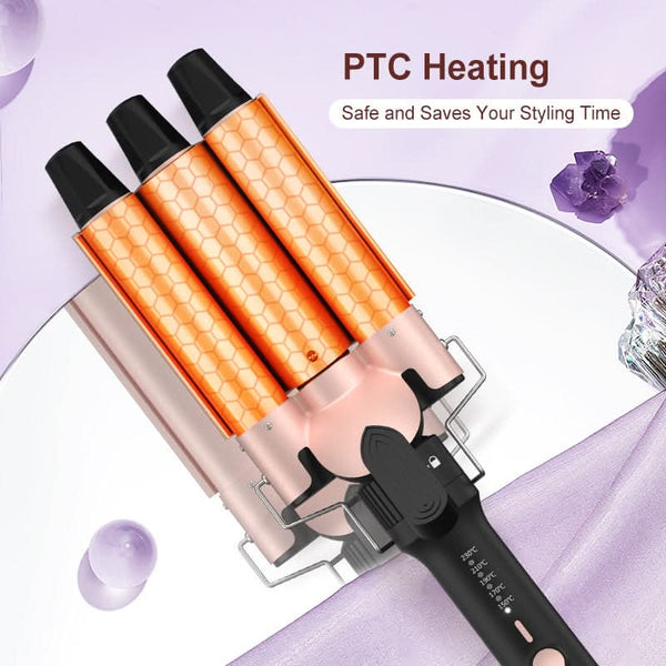Professional 5 - in - 1 Curling Iron Set with Removable Barrels Create Loose Waves, Tight Curls, and Beachy Rings for Hair Types - Sccoti