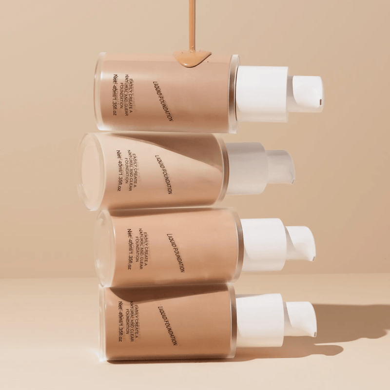 Matte Liquid Foundation in Black Concealer and Brightening Cream for Face Base Makeup - Vegan, Cruelty - Free, Long - Lasting - Sccoti