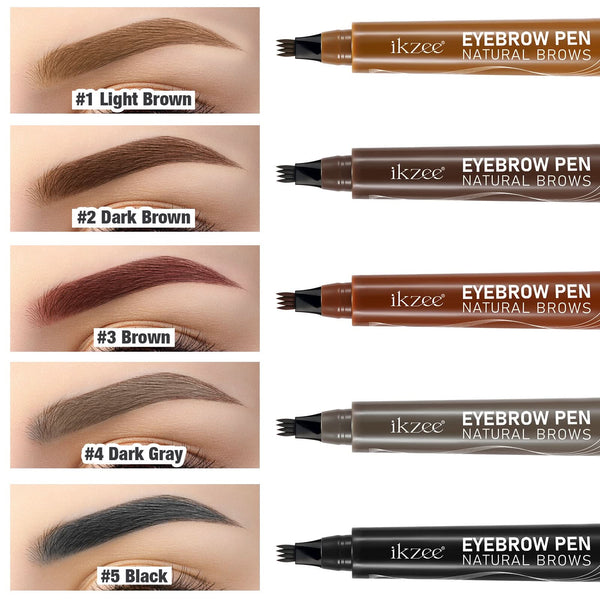 Magic Eyebrow Microblading Pencil Long - Lasting 4 - Tip Magic Eyebrow Pencil | Precise Fine Stroke Brow Pen for Natural - Looking Brows - Sccoti
