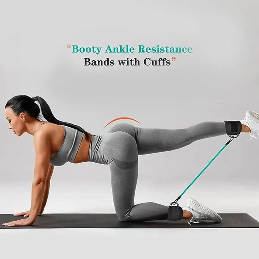 Ankle Strap Resistance Bands Hip Leg Strength Pull Rope - Sccoti