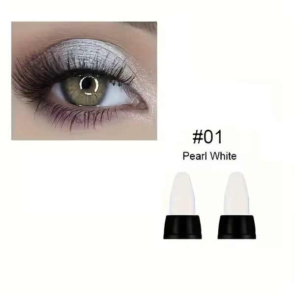 16 Colori Ombretto Perlescente, Glitter Colorato Impermeabile Trucco Occhi Lunga Durata Ombretto Anti-Sbavatura