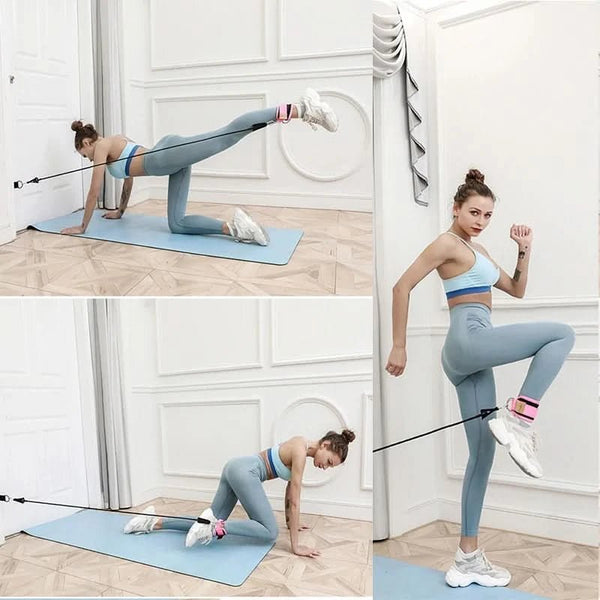 Ankle Strap Resistance Bands Hip Leg Strength Pull Rope - Sccoti