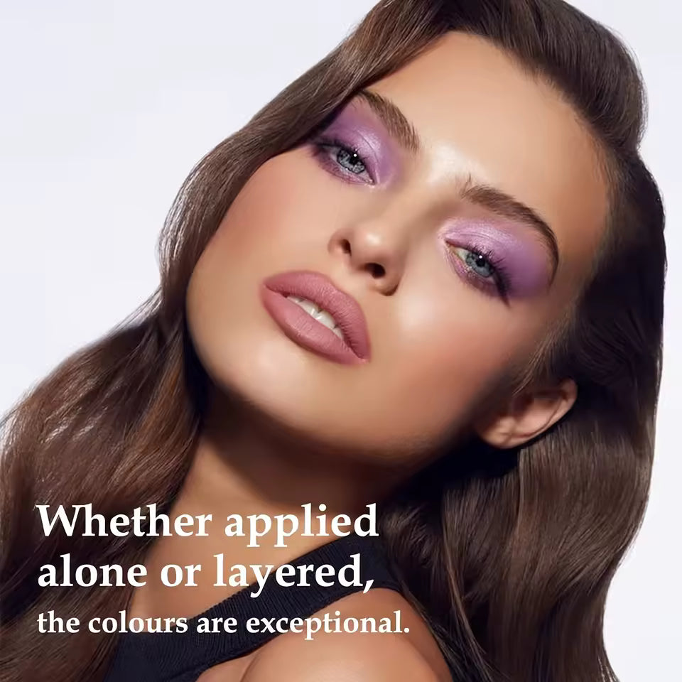 16 Colors Pearlescent Eye Shadow, Color Glitter Waterproof Long-Lasting Eye Makeup Non-smudge Eyeshadow