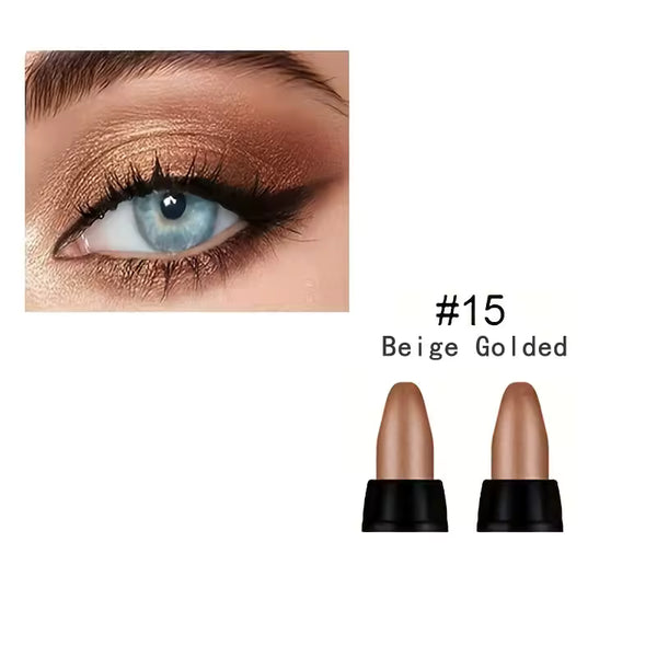 16 Colori Ombretto Perlescente, Glitter Colorato Impermeabile Trucco Occhi Lunga Durata Ombretto Anti-Sbavatura