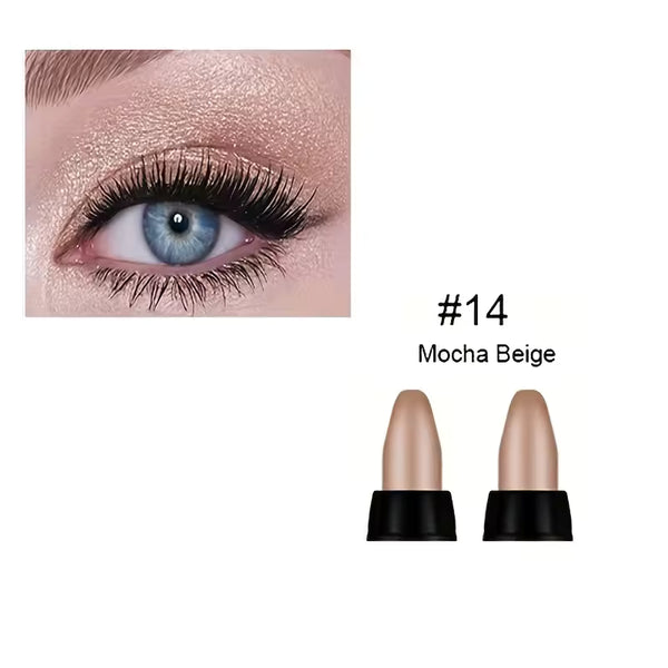 16 Colori Ombretto Perlescente, Glitter Colorato Impermeabile Trucco Occhi Lunga Durata Ombretto Anti-Sbavatura