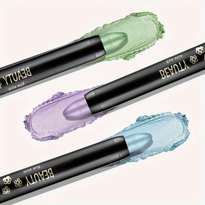 16 Colors Pearlescent Eye Shadow, Color Glitter Waterproof Long-Lasting Eye Makeup Non-smudge Eyeshadow
