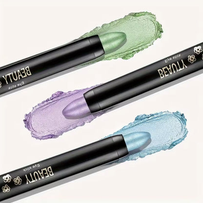 16 Colors Pearlescent Eye Shadow, Color Glitter Waterproof Long-Lasting Eye Makeup Non-smudge Eyeshadow