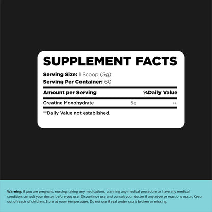 PowerVance Creatine Monohydrate 100% Micronized – Pure Creatine Powder for Muscle Strength & Performance | 5g per Serving, 300g