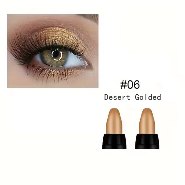 16 Colori Ombretto Perlescente, Glitter Colorato Impermeabile Trucco Occhi Lunga Durata Ombretto Anti-Sbavatura