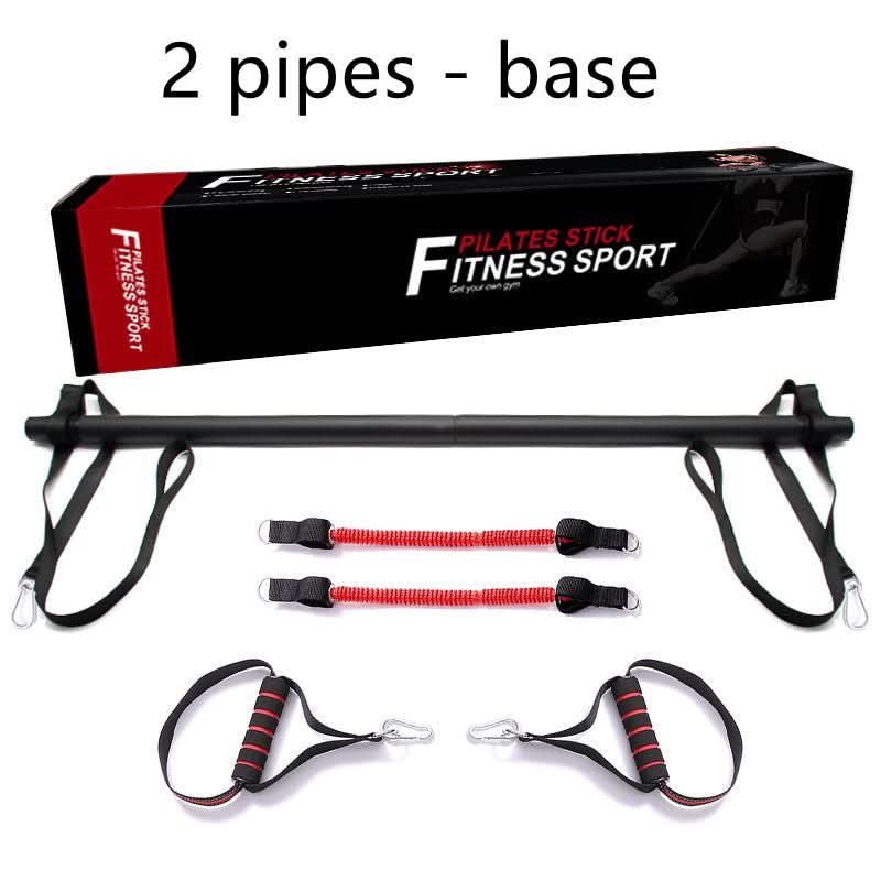 Pilates Bar Kit With Resistance Bands Portable Home Gym Workout Equipment Perfect Stretched Fusion Exercise Bar And Bands - Sccoti