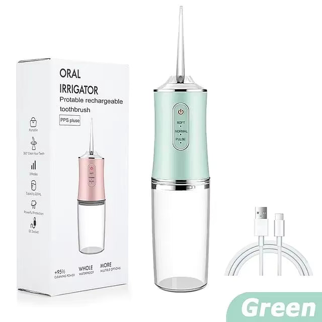 3 Modes Water Dental Flosser Pick for Teeth: Different Cleaning Modes Cordless Portable with Different Heads - Waterproof Flossing Cleaning Picks for Home & Travel