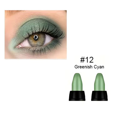 16 Colors Pearlescent Eye Shadow, Color Glitter Waterproof Long-Lasting Eye Makeup Non-smudge Eyeshadow