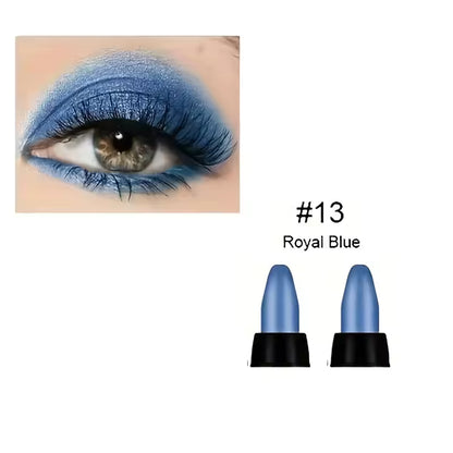 16 Colors Pearlescent Eye Shadow, Color Glitter Waterproof Long-Lasting Eye Makeup Non-smudge Eyeshadow