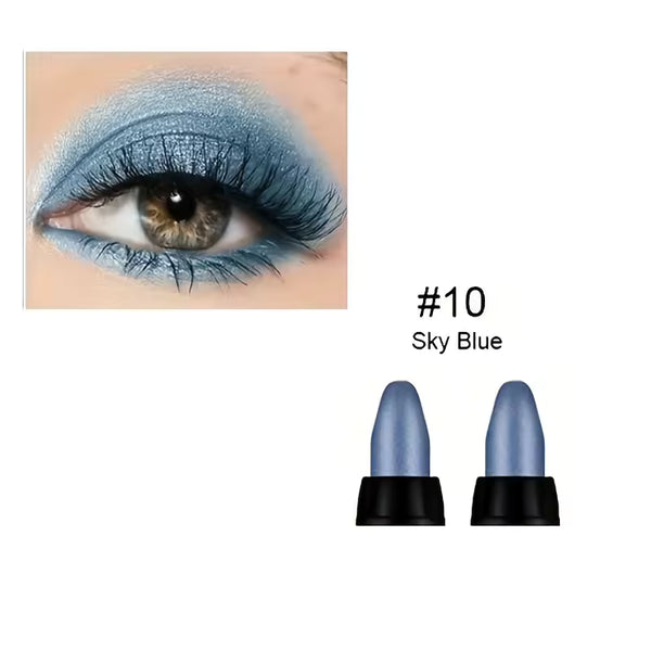 16 Colori Ombretto Perlescente, Glitter Colorato Impermeabile Trucco Occhi Lunga Durata Ombretto Anti-Sbavatura