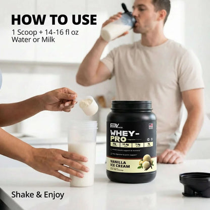 PowerVance Whey-Pro - Whey Protein Powder | Collagen Peptides + Digestive Enzymes + BCAAs